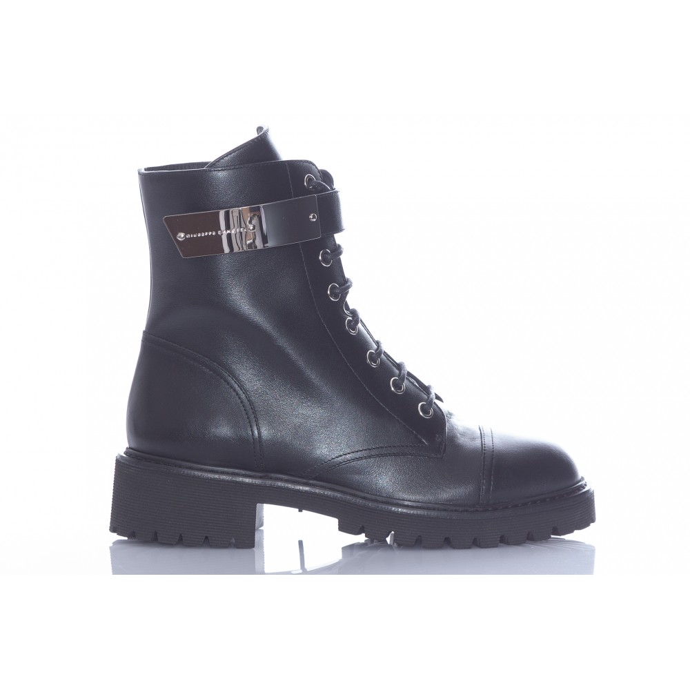 giuseppe zanotti leather combat boots