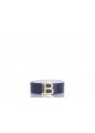 BALMAIN SMOOTH BLACK LEATHER B-BELT