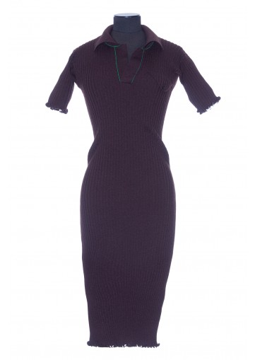 BOTTEGA VENETA DRESS WOOL LIGHT WEIGHT RIBS