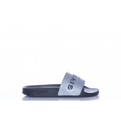 GIVENCHY PARIS SANDALS IN METALIZED RUBBER 