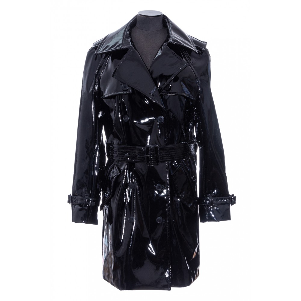 SAINT LAURENT TRENCH COAT IN STRETCH VINYL