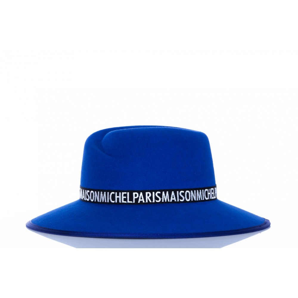 Maison Michel Virginie wool-felt fedora hat - Blue