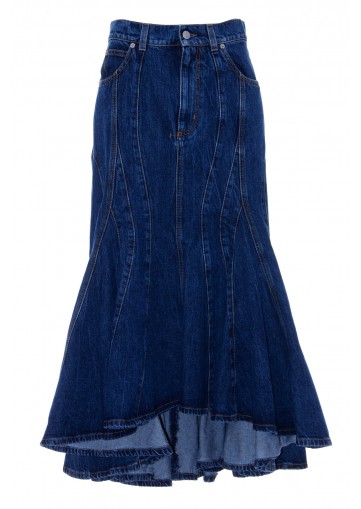 ALEXANDER MCQUEEN DENIM SKIRT