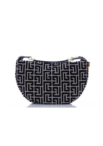 BALMAIN HOBO-MONOGRAM JACQUARD