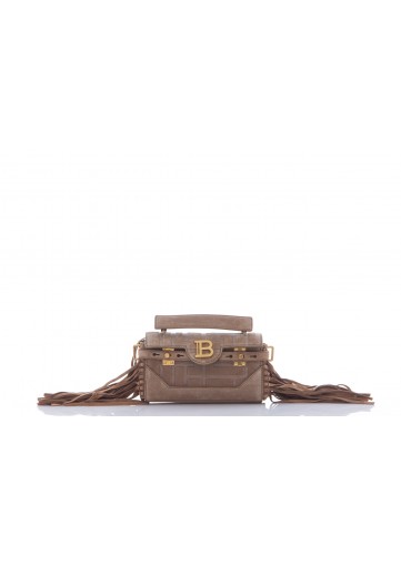 BALMAIN BBUZZ BAGUETTE 19-SUEDE&FRINGES