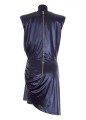 BALMAIN SHORT SLEEVELESS JERSEY DRAPED DRESS