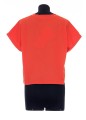 BALMAIN CROPPED SS BALMAIN FLOCK DETAIL T-SHIRT