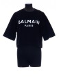 BALMAIN CROPPED BALMAIN PRINT T-SHIRT