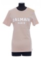 BALMAIN SS 3 BTN PRINTED BALMAIN T-SHIRT