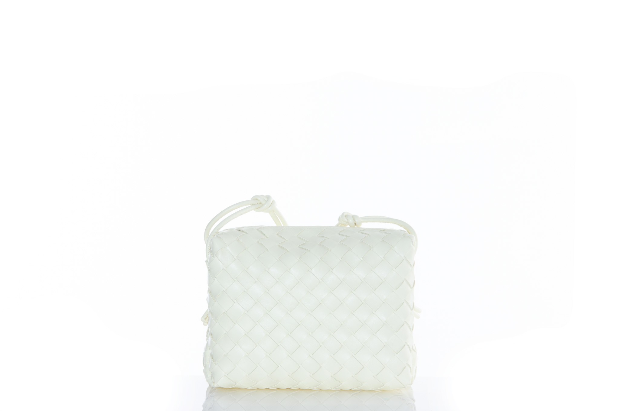 Bottega Veneta | Mini Loop Leather Shoulder Bag | Beige Tu