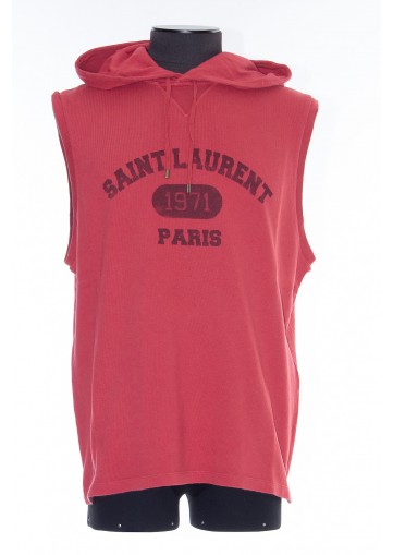 SAINT LAURENT HOODIE SANS MANCHES J GOTS IMP SL 1971 PARIS