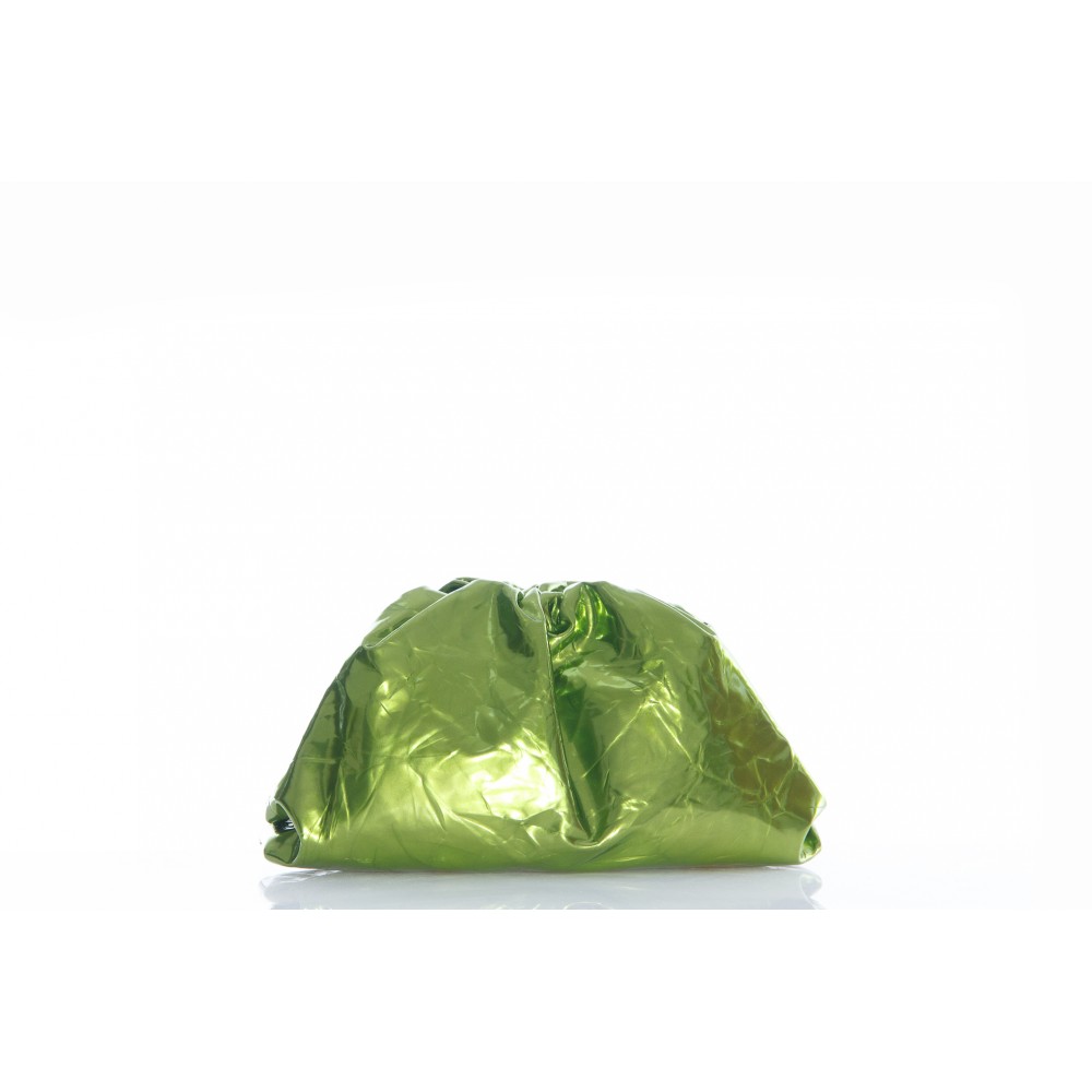 Bottega Veneta - Teen Metallic Green Pouch