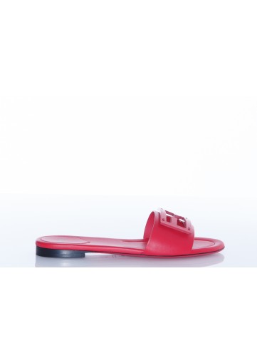 FENDI SLIDE VITELLO FF CUOIO