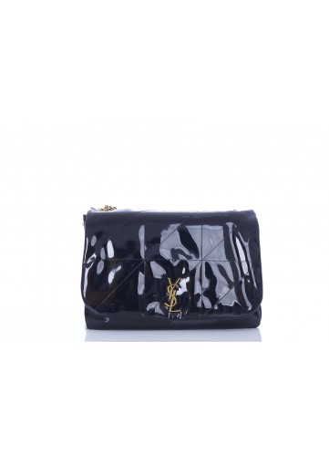 YSL BO JAMIE G 2FLAP SUEDE SATIN CALF C