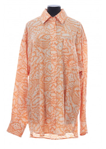 CLOUD PRINT OVERSIZED SHIRT