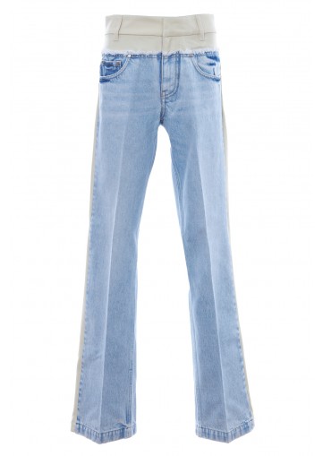 PANELED LIGHT VINTAGEBLUE DENIM