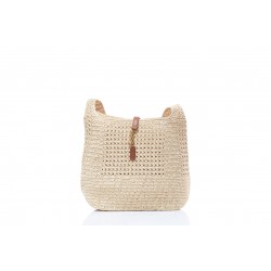 RAFFIA SHOULDER BAG RAFFIA CROCHET/CUIR VEGETAL