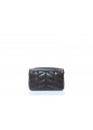 SMALL PUFFER CHAIN BAG CUIR BRILLANT NERVURE