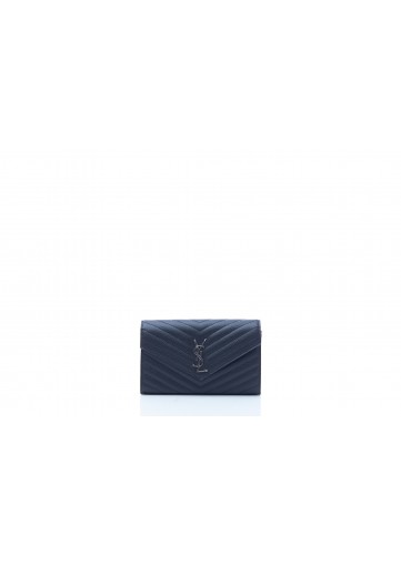 CLASSIC CHAIN WALLET GRAIN DE POUDRE SAINT LAURENT MATELASSE