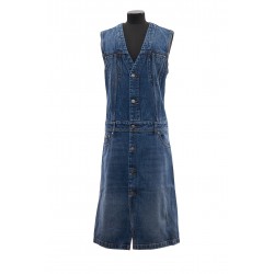 MID BLUE GILET DRESS