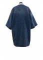 MID BLUE AND PIQUET FABRIC DRESS