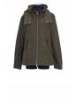 SHORT TECHNICAL LEATHER PARKA