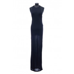 ROBE LONGUE EMMANCHU JERSEY VISCOSE BRILLANT LEGER