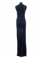 ROBE LONGUE EMMANCHU JERSEY VISCOSE BRILLANT LEGER