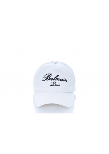 BALMAIN SIGNATURE COTTON CAP