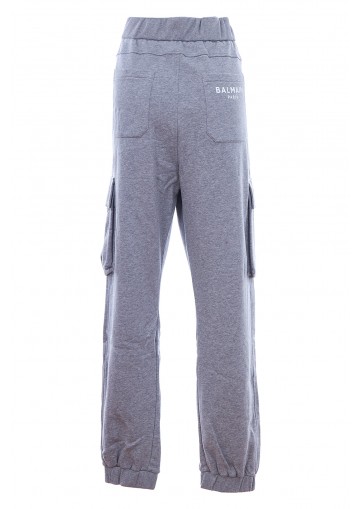 BALMAIN PRINT CARGO SWEATPANTS