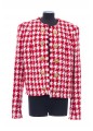 COLLARLESS HOUNDSTOOTH TWEED