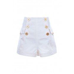 6 BTN WHITE DENIM SHORTS