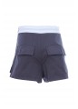 HIGH WAISTED CARGO RAVE SHORT WITH LOGO ELASTIC