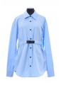 BUTTON DOWN TUNIC WITH INTEGRATED LEATHER BELT