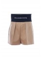 SAFARI SHORT WITH EXPOSED ZIPPER AND LOGO ELASTIC