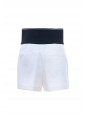 SAFARI SHORT WITH EXPOSED ZIPPER AND LOGO ELASTIC