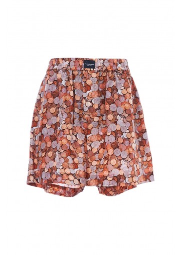 PULL ON LOGO BOXER SHORT WITH COIN PRINT