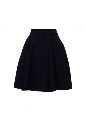 FLARED SKIRT COMPACT VISCOSE SOLID KNIT