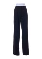 HIGH WAISTED PLEATED PANT WITH LOGO ELASTIC