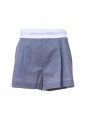 HIGH WAISTED PLEATED SHORT WITH LOGO ELASTIC