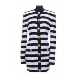 LS BUTTONED STRIPE JERSEY SHORT