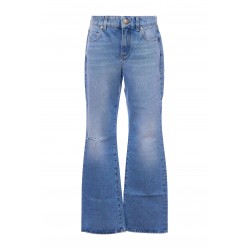 5 PKT LIGHT BLUE FLARE DENIM PANTS