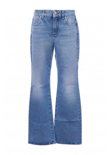 5 PKT LIGHT BLUE FLARE DENIM PANTS