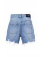 RAW EDGE LIGHT BLUE DENIM SHORTS