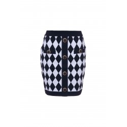 6 BTN DIAMOND JACQUARD KNIT SHORT