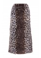 SKIRT-FAUX FUR LEOPARD JACQUARD