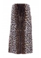 SKIRT-FAUX FUR LEOPARD JACQUARD