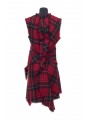 DAY DRESS-WOOL TARTAN CHECK