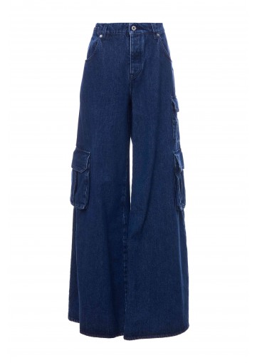 CARGO WIDE DENIM PANTS