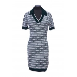 LOGO POLO DRESS MERINO WOOL